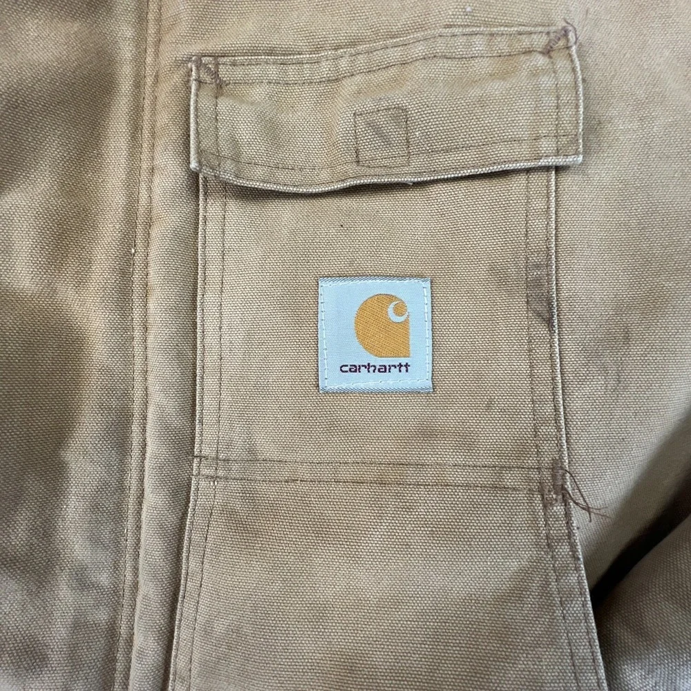 Carhartt Arctic Traditional Coat Mens Tan Brown Duck Canvas Work Jacket Lined‎